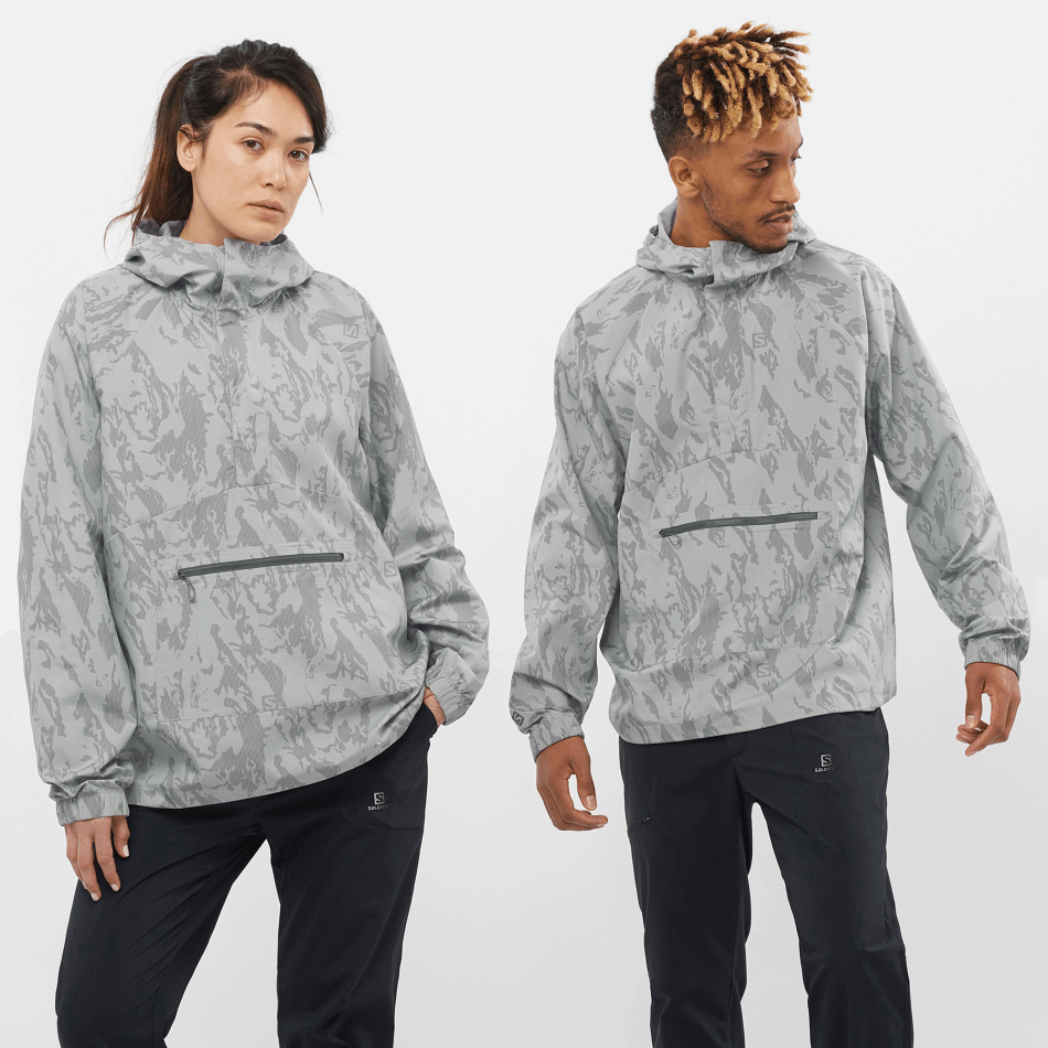 unisex_shell_jacket_outlife_ripstop_half_zip_alloy_ao.png Unisex Shell Jacket Outlife Ripstop Half Zip Alloy-Ao - Image 1