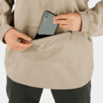 Unisex Shell Jacket Outlife Ripstop Half Zip Roasted Cashew - Image 3