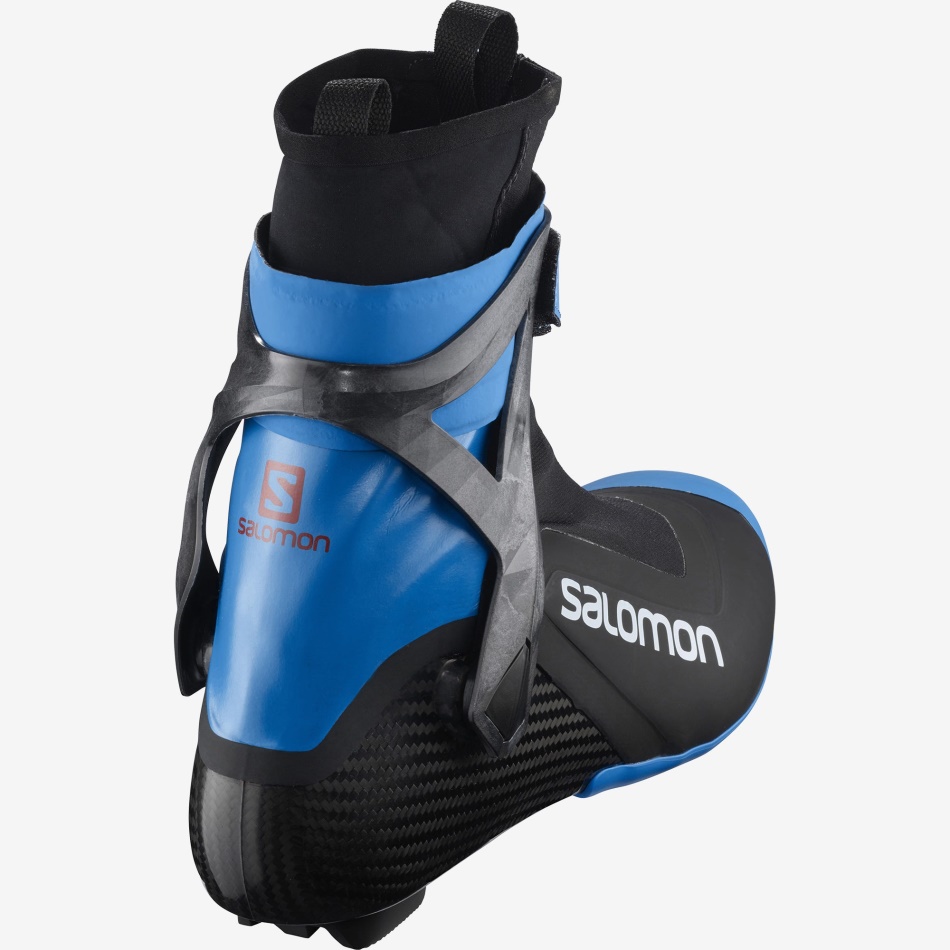 Unisex Skating Nordic Boots S/Lab Carbon Skate El Black-Process Blue - Image 2