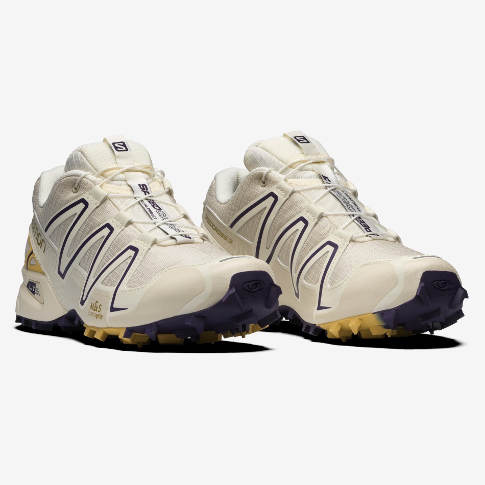 Unisex Sportstyle Shoes Speedcross 3 Vanilla Ice-Rainy Day-Grape - Image 4