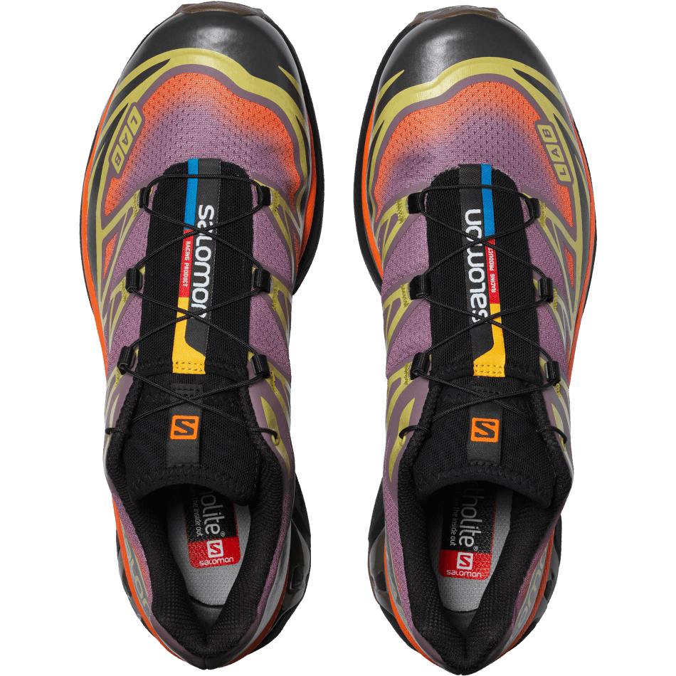 Unisex Sportstyle Shoes Xt-6 Skyline Moonscape-Leek Green-Orange - Image 2