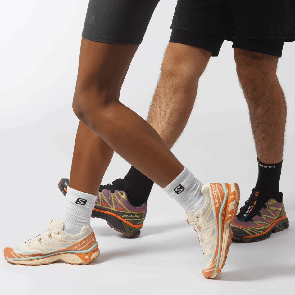Unisex Sportstyle Shoes Xt-6 Skyline Moonscape-Leek Green-Orange - Image 7