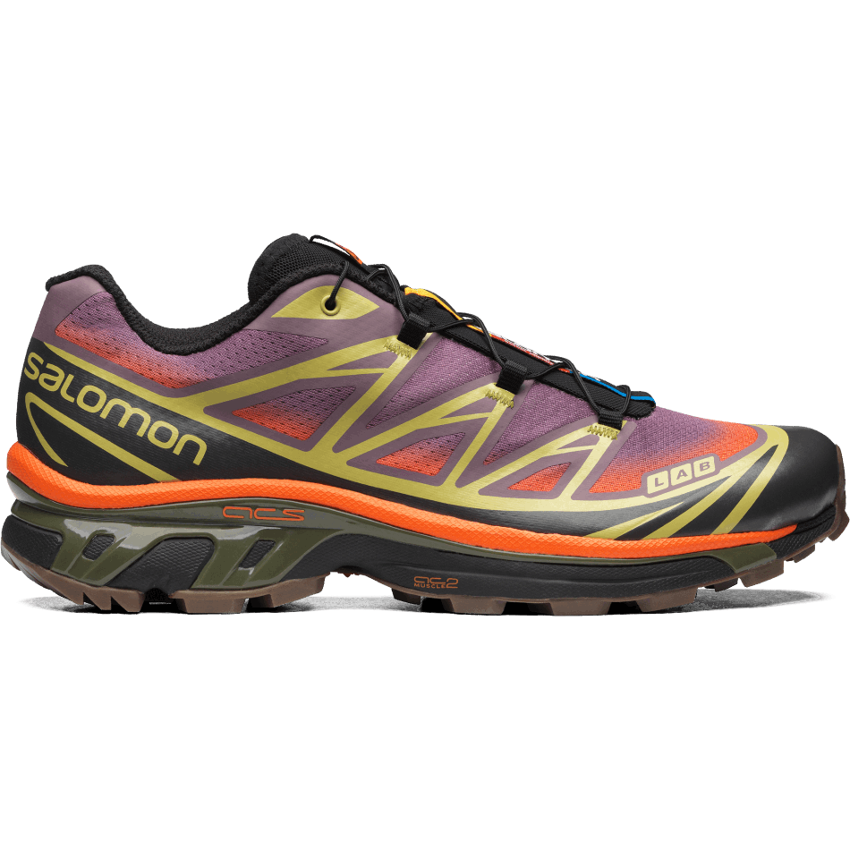 Unisex Sportstyle Shoes Xt-6 Skyline Moonscape-Leek Green-Orange - Image 1