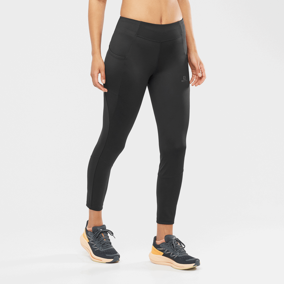 womens_5_6_tights_cross_run_25_black.png Women's 5/6 Tights Cross Run 25'' Black - Image 1