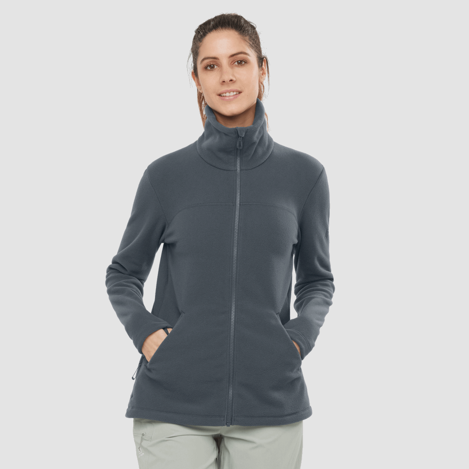 womens_full_zip_midlayer_jacket_essential_cosy_fleece_ebony.png Women's Full Zip Midlayer Jacket Essential Cosy Fleece Ebony - Image 1