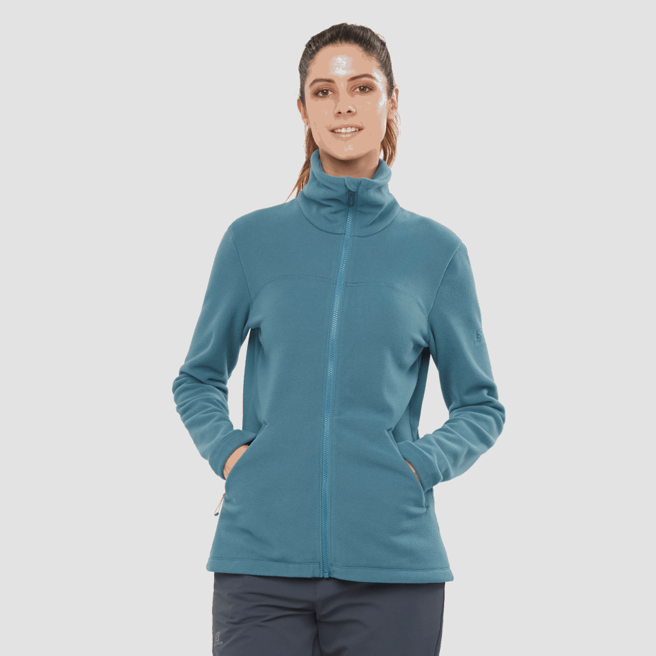 womens_full_zip_midlayer_jacket_essential_cosy_fleece_mallard_blue.png Women's Full Zip Midlayer Jacket Essential Cosy Fleece Mallard Blue - Image 1