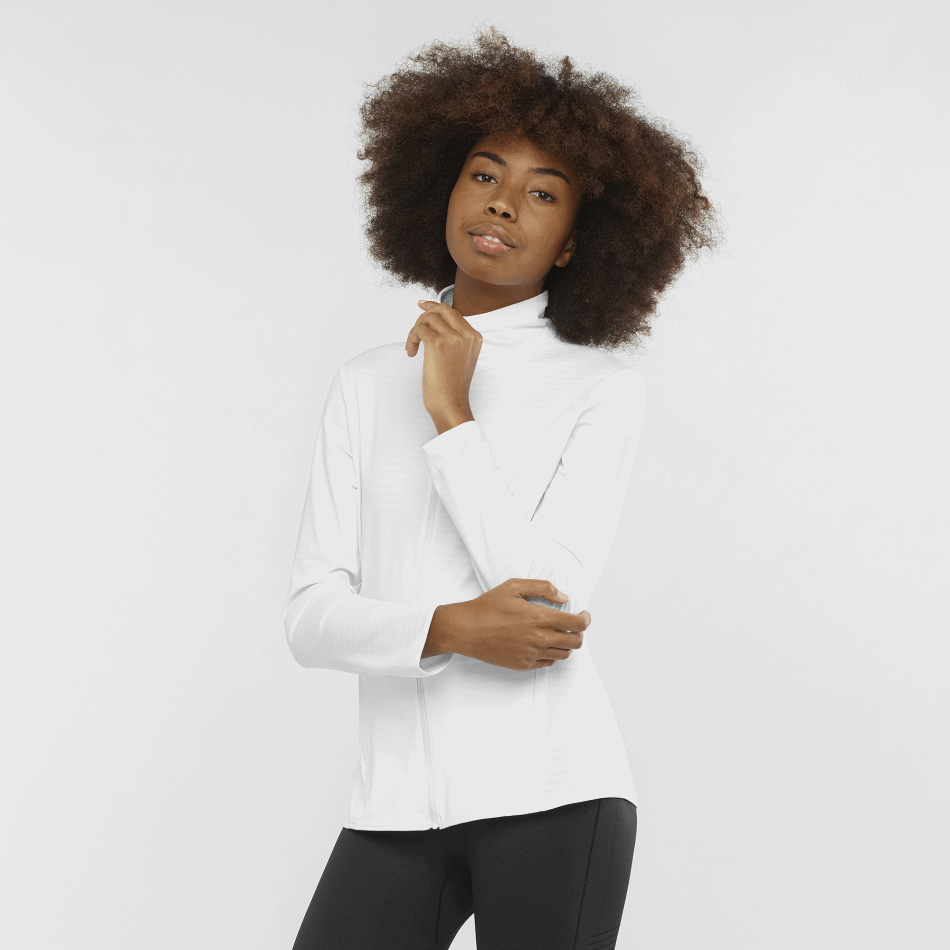 womens_full_zip_midlayer_jacket_essential_lightwarm_white.png Women's Full Zip Midlayer Jacket Essential Lightwarm White - Image 1