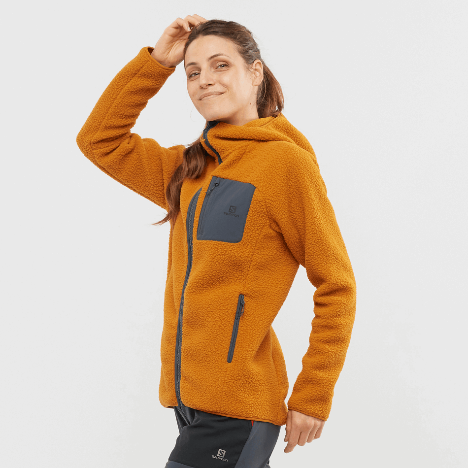 womens_full_zip_midlayer_jacket_outline_warm_teddy_honey_ginger_heather_ebony.png Women's Full Zip Midlayer Jacket Outline Warm Teddy Honey Ginger-Heather-Ebony - Image 1