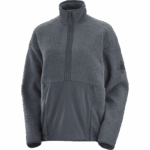 Women's Full Zip Midlayer Jacket Snowshelter Teddy Ebony-Heather - Image 5