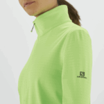 Women's Half Zip Midlayer Jacket Essential Lightwarm Green Gecko - Image 3