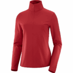 Women's Half Zip Midlayer Jacket Essential Lightwarm Red Chili - Image 4