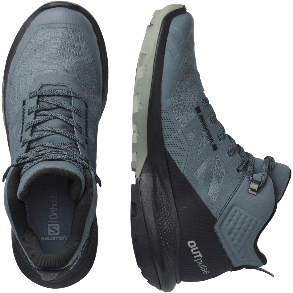Women's Hiking Boots Outpulse Mid Gore-Tex Stormy Weather-Black-Iron - Image 6