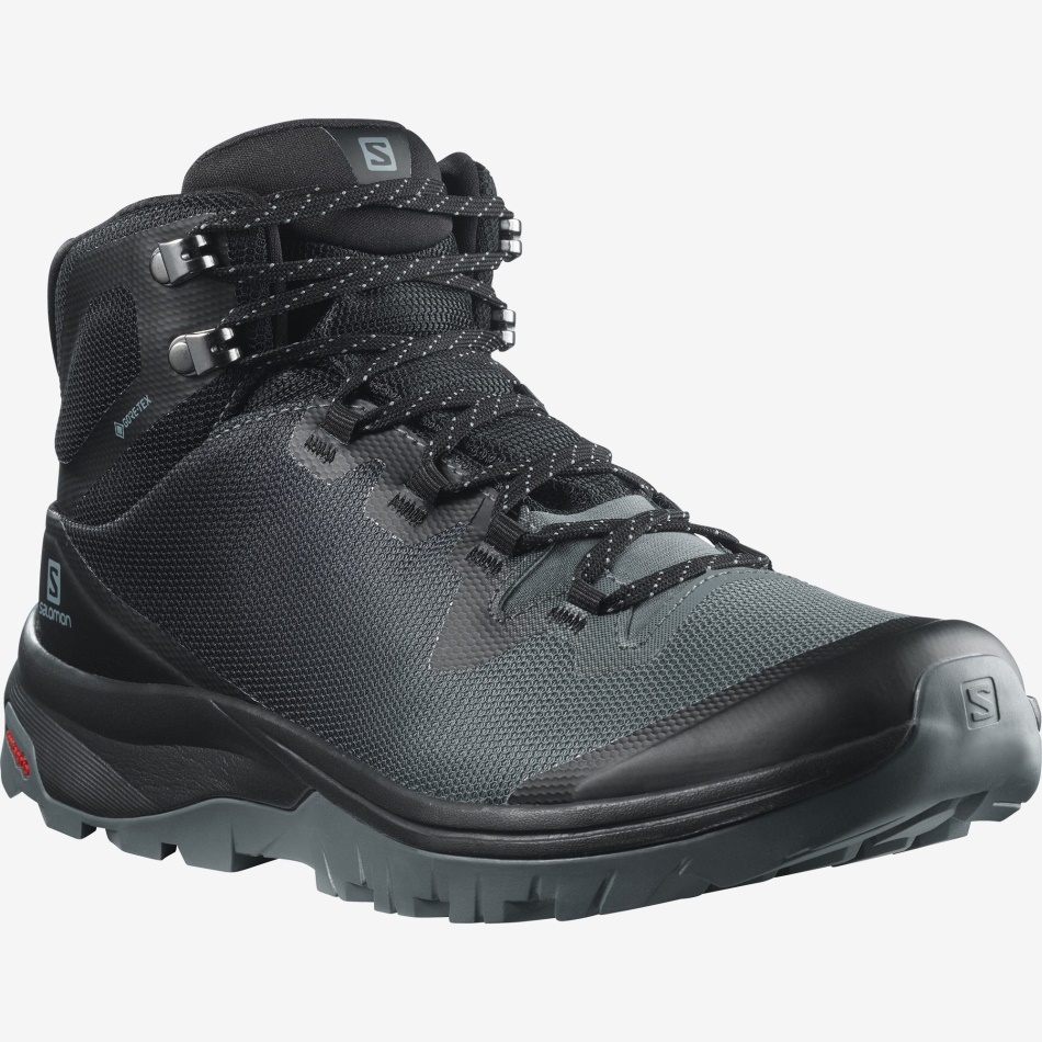 Women's Hiking Boots Vaya Mid Gore-Tex Stormy Weather-Black-Trooper - Image 2