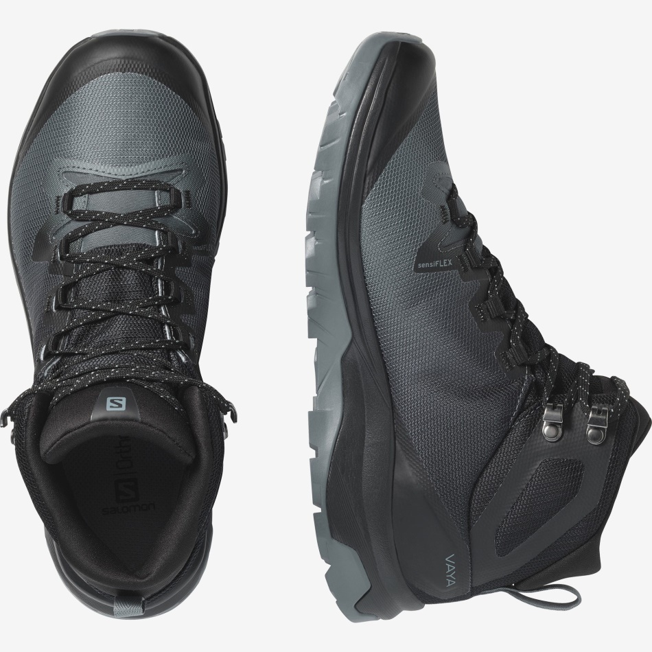 Women's Hiking Boots Vaya Mid Gore-Tex Stormy Weather-Black-Trooper - Image 6