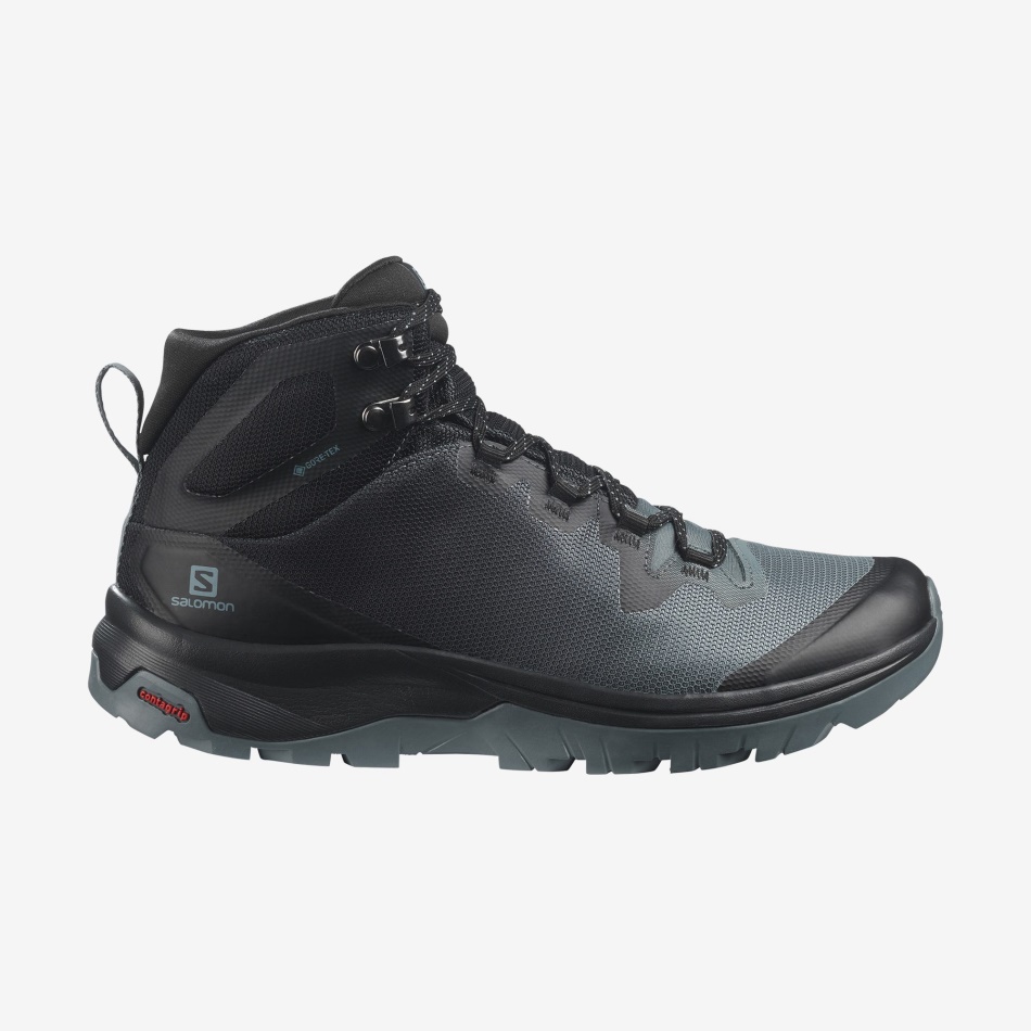 Women's Hiking Boots Vaya Mid Gore-Tex Stormy Weather-Black-Trooper - Image 1