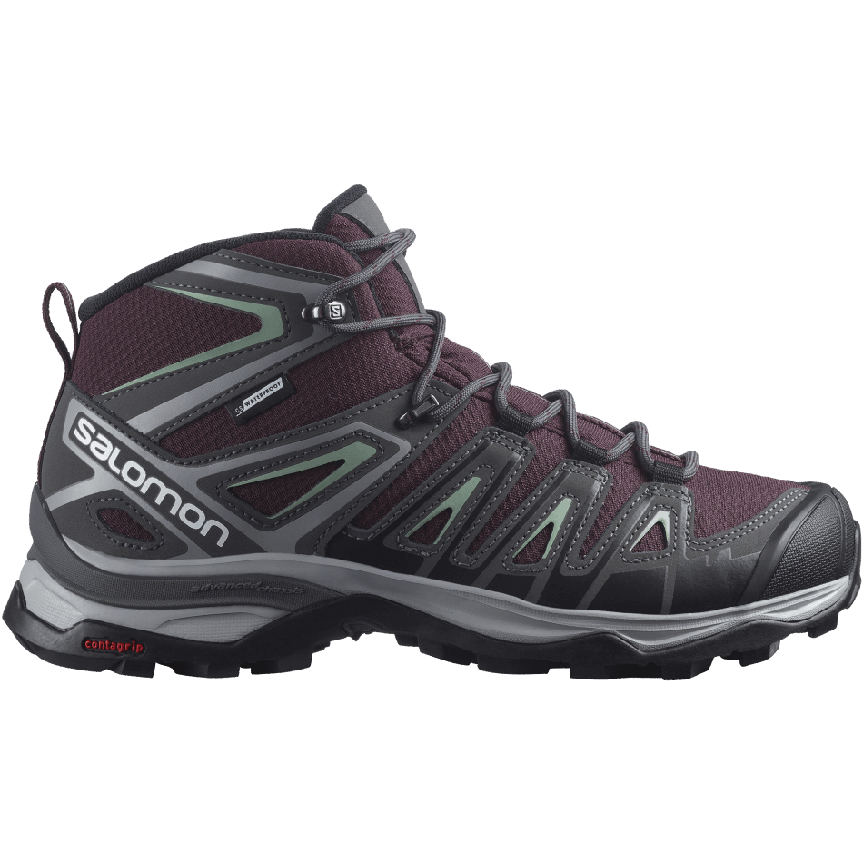 Women's Hiking Boots X Ultra Pioneer Mid Climasalomon™ Waterproof Magnet-Green - Image 1