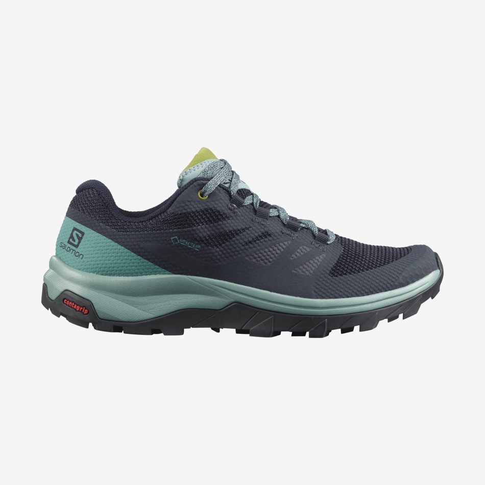 Women's Hiking Shoes Outline Gore-Tex Trellis-Navy Blazer-Guacamole - Image 1