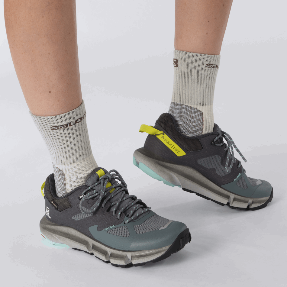 Women's Hiking Shoes Predict Hike Gore-Tex Stormy Weather-Ebony-Turquoise - Image 7