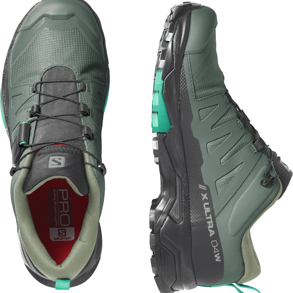 Women's Hiking Shoes X Ultra 4 Gore-Tex Duck Green-Black-Mint Leaf - Image 6