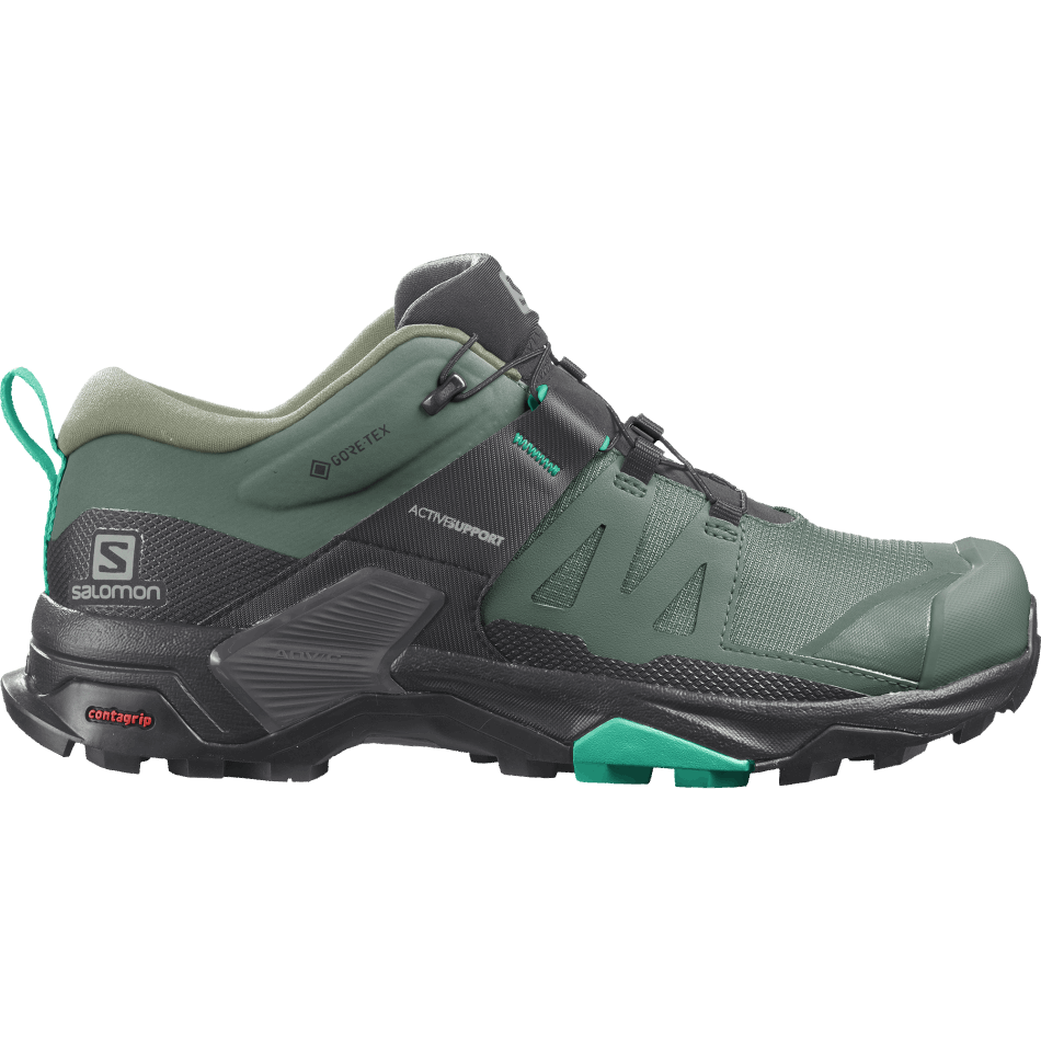 Women's Hiking Shoes X Ultra 4 Gore-Tex Duck Green-Black-Mint Leaf - Image 1