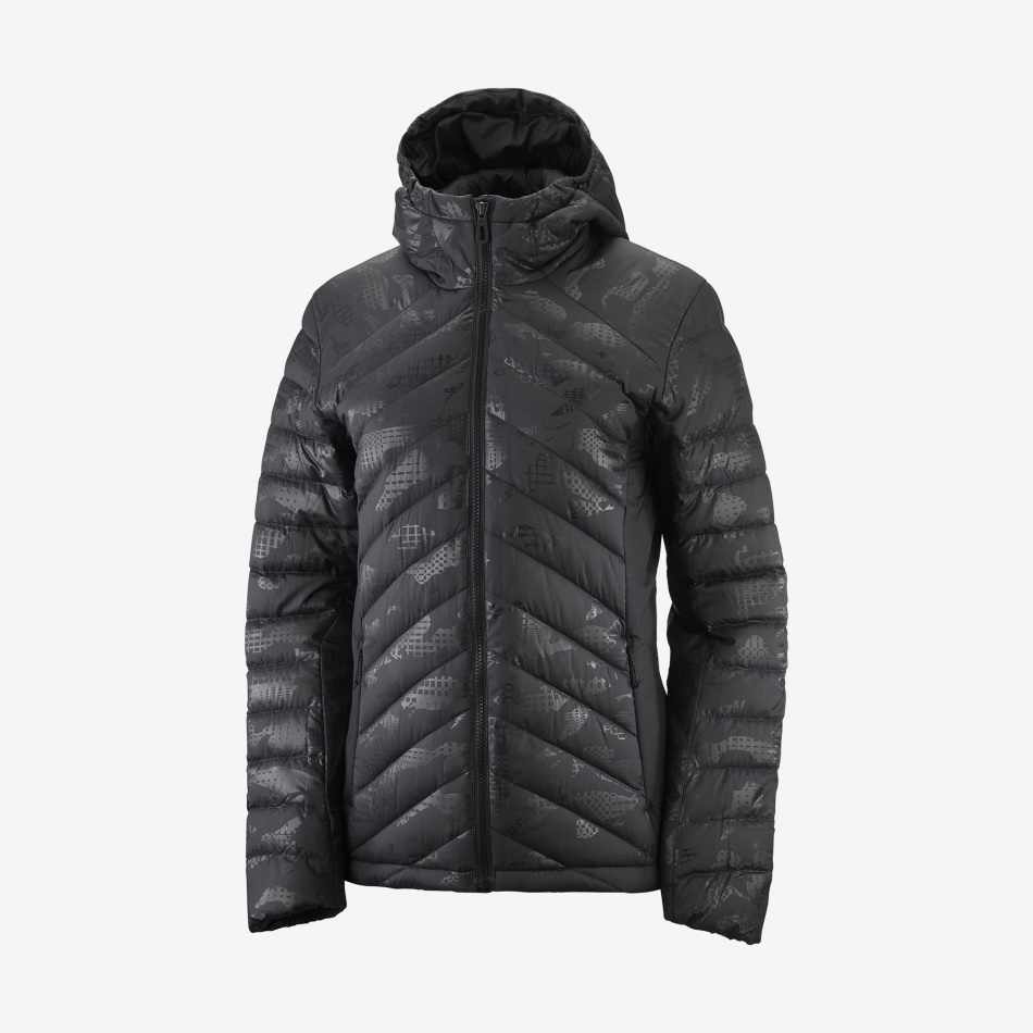 womens_insulated_jacket_hoodie_essential_xwarm_down_black_he.jpg Women's Insulated Jacket Hoodie Essential Xwarm Down Black-He - Image 1