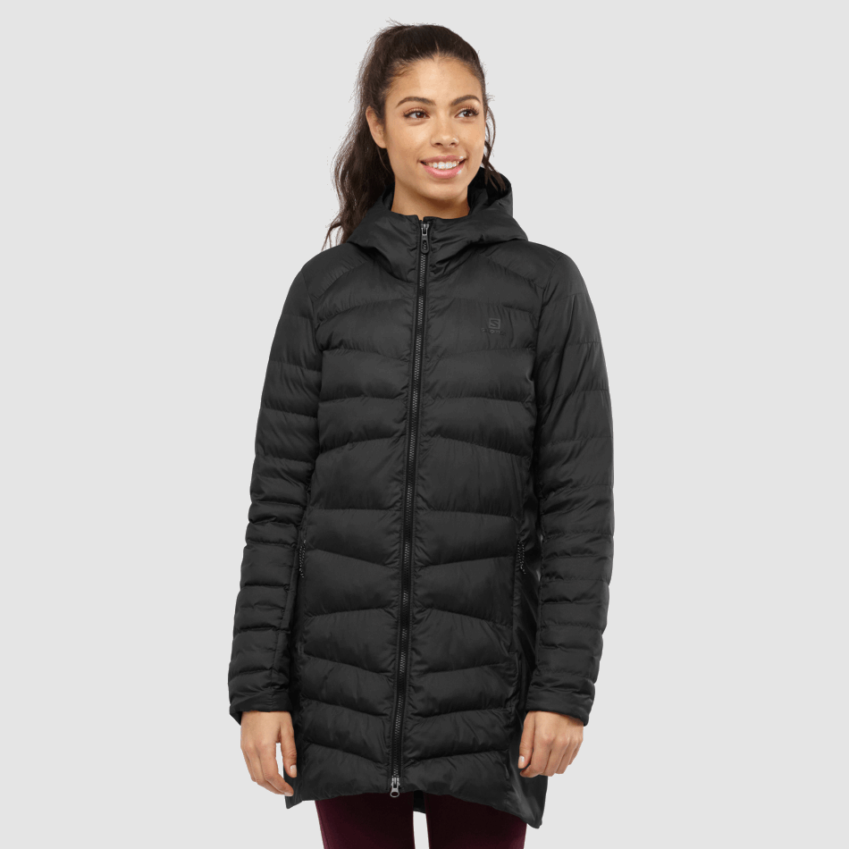 womens_insulated_jacket_hoodie_essential_xwarm_long_ebony.png Women's Insulated Jacket Hoodie Essential Xwarm Long Ebony - Image 1