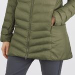 Women's Insulated Jacket Hoodie Essential Xwarm Long Olive Night - Image 4