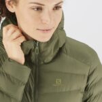 Women's Insulated Jacket Hoodie Essential Xwarm Long Olive Night - Image 5