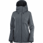 Women's Insulated Jacket Hoodie Proof Light Ebony - Image 7