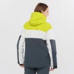 Women's Insulated Jacket Hoodie Slalom Evening Primerose-White-Ebony - Image 3