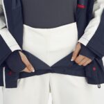 Women's Insulated Jacket Hoodie Slalom Red Chili-White-Night Sky - Image 4