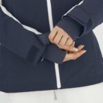 Women's Insulated Jacket Hoodie Slalom Red Chili-White-Night Sky - Image 6