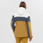 Women's Insulated Jacket Hoodie Slalom White-Ebony-Cumin - Image 3