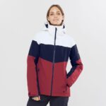 Women's Insulated Jacket Hoodie Slalom White-Night Sky-Pomegranate - Image 2