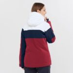 Women's Insulated Jacket Hoodie Slalom White-Night Sky-Pomegranate - Image 3