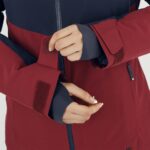 Women's Insulated Jacket Hoodie Slalom White-Night Sky-Pomegranate - Image 7