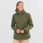 Women's Insulated Jacket Hoodie Snow Rebel Olive Night-Sirocco - Image 2
