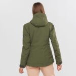 Women's Insulated Jacket Hoodie Snow Rebel Olive Night-Sirocco - Image 3