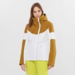 Women's Insulated Jacket Hoodie Speed White-Cumin-Evening Primerose - Image 2