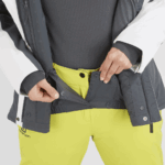 Women's Insulated Jacket Hoodie Speed White-Ebony - Image 5
