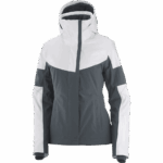 Women's Insulated Jacket Hoodie Speed White-Ebony - Image 6