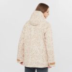 Women's Insulated Jacket Hoodie Stance Cargo Whisper White-Ao - Image 3