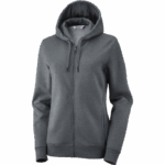 Women's Midlayer Jacket Hoodie Essential Warm Salomon Ebony-Heather - Image 6