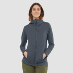Women's Midlayer Jacket Hoodie Essential Xwarm Ebony