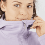 Women's Midlayer Jacket Hoodie Essential Xwarm Lavender Gray - Image 5