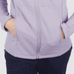 Women's Midlayer Jacket Hoodie Essential Xwarm Lavender Gray - Image 7