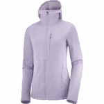 Women's Midlayer Jacket Hoodie Essential Xwarm Lavender Gray - Image 9