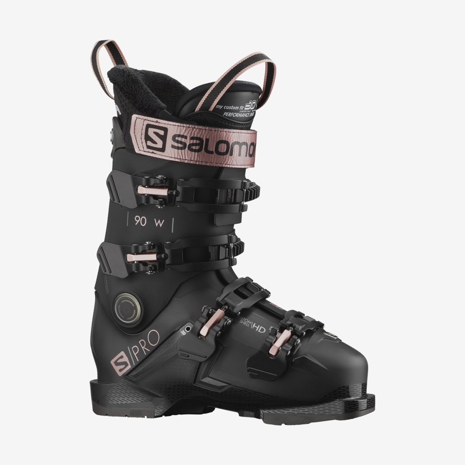womens_on_piste_skis_s_pro_90_black_rose_gold_belluga.jpg Women's On-Piste Skis S/Pro 90 Black-Rose Gold-Belluga - Image 1