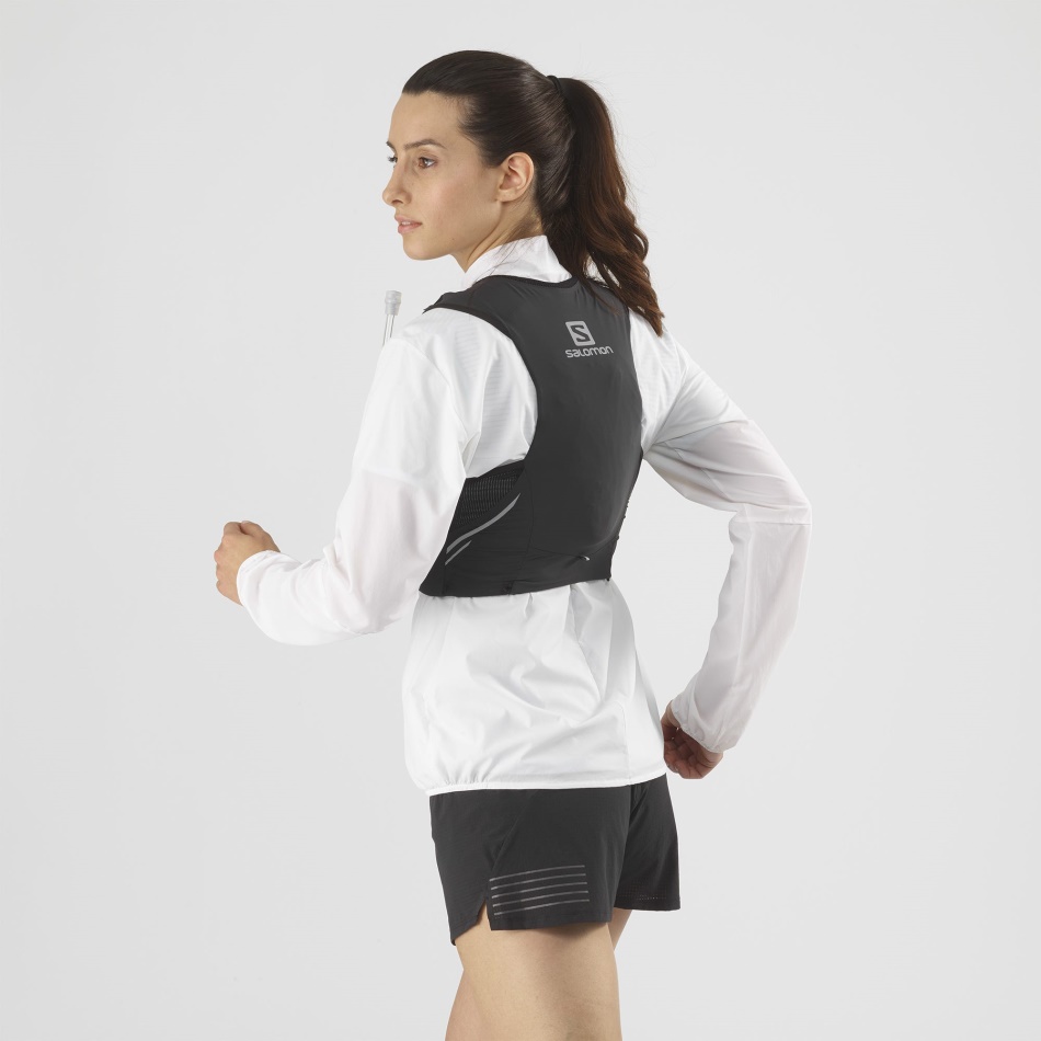 Women's Running Vest With Flasks Included Sense Pro 5 Black-Ebony - Image 2