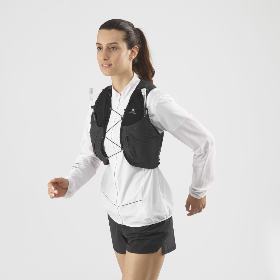 Women's Running Vest With Flasks Included Sense Pro 5 Black-Ebony - Image 3